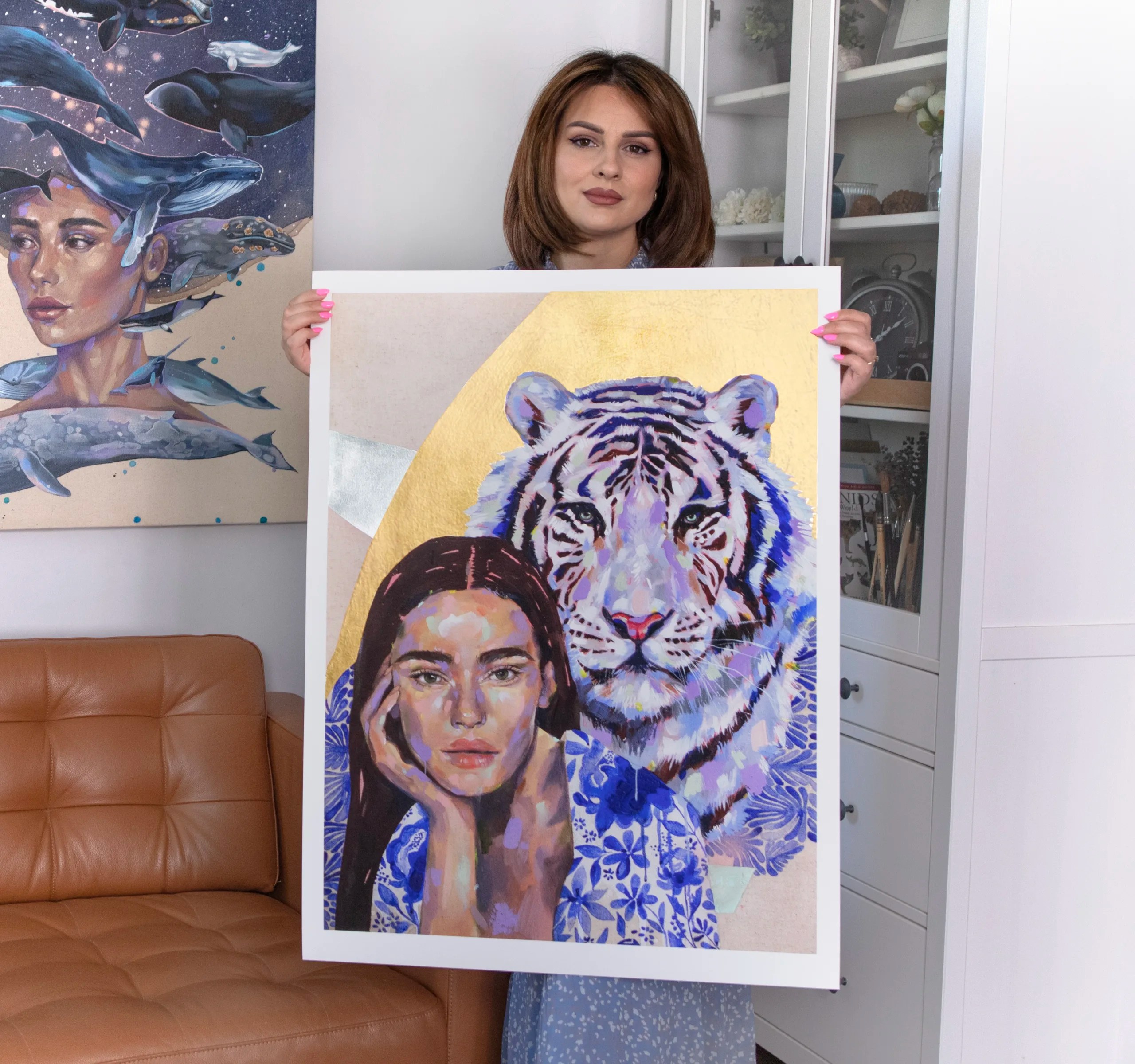 Ultramarine Enchantment - Hand Embellished Limited Edition Print by Slaveika Aladjova