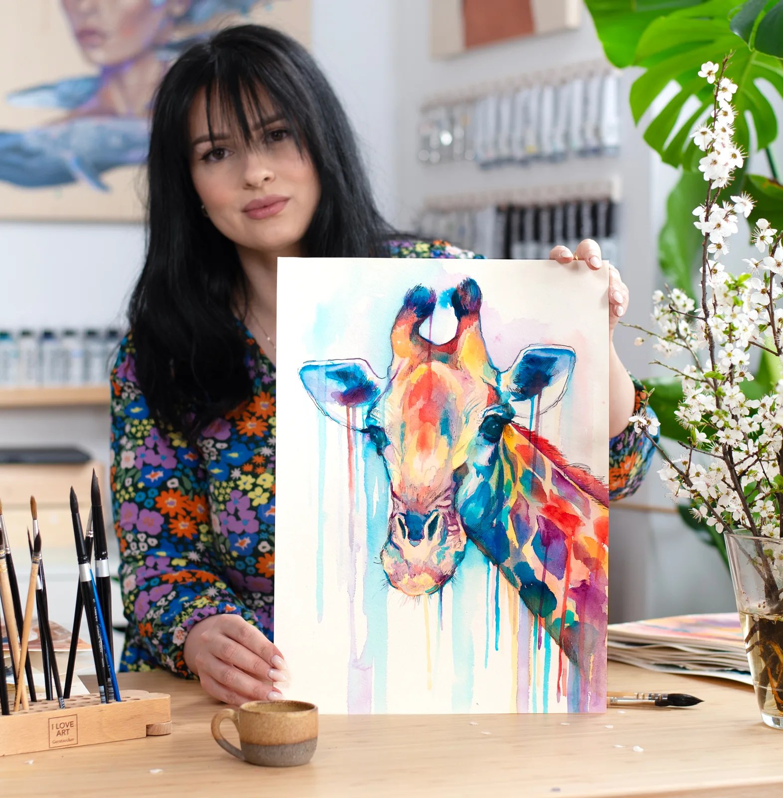 "Giraffe" Original Watercolor Painting