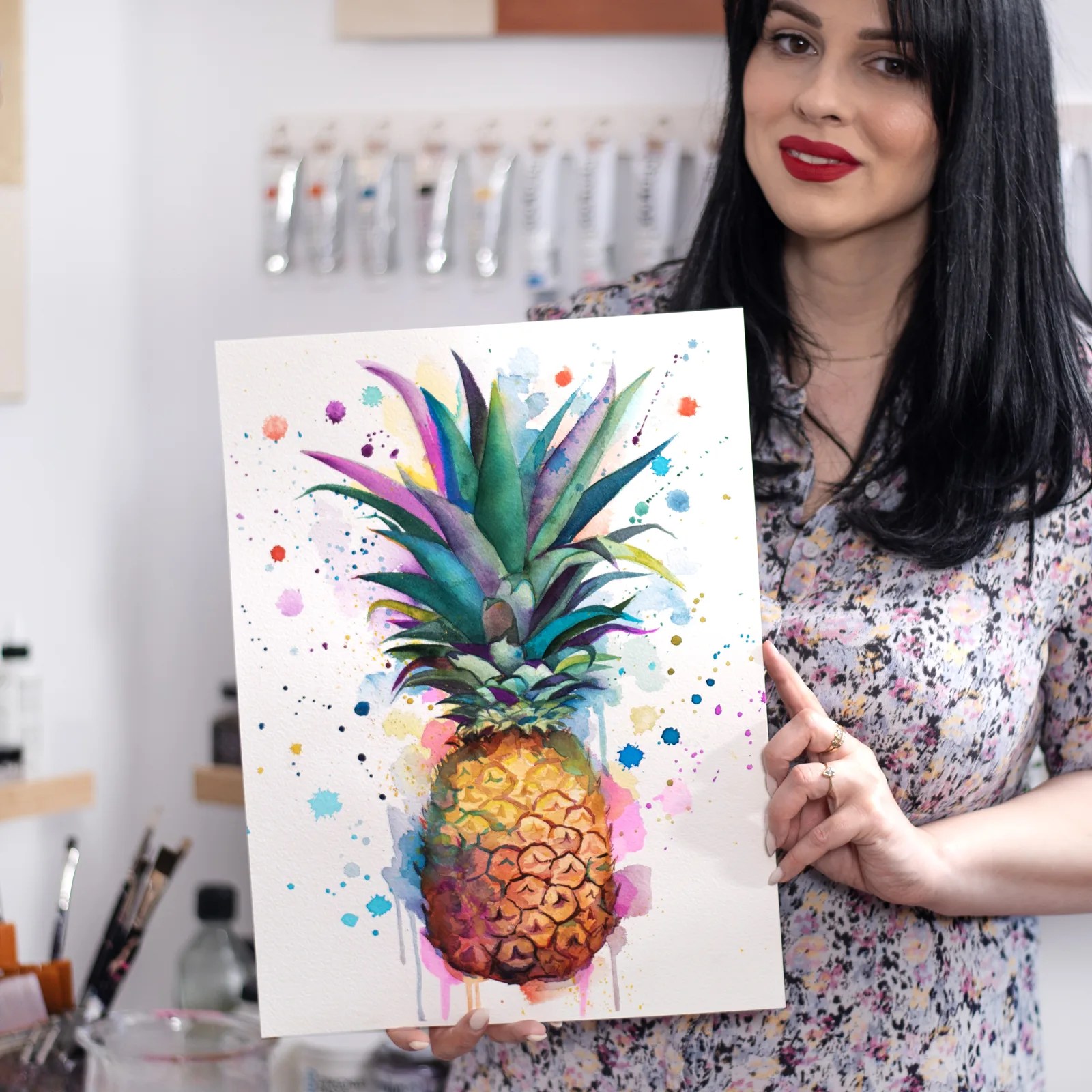 "Pineapple" Original Watercolor Painting