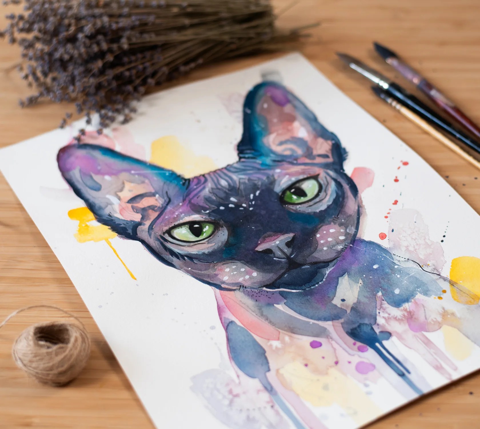 Original watercolour painting . Hand painted. One of A Kind. Hand painted and signed by me.