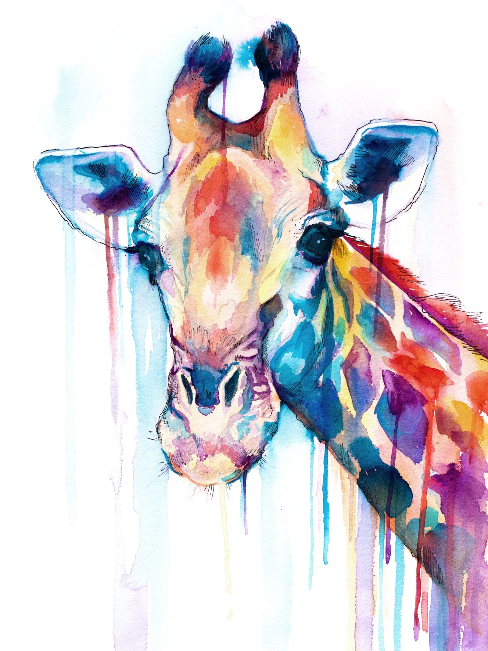 "Giraffe" Original Watercolor Painting