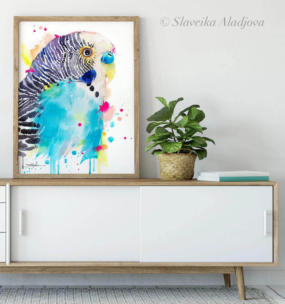 "Budgerigar parrot" Original Watercolor Painting