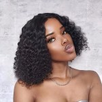 Brazilian Human Hair Deep Wave Glueless Wig 5x5 Curly Natural Color - Ready-to-Wear Women's Choice photo review