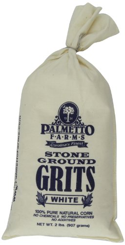 Palmetto Farms 2 Pound White Stone Ground Grits – Grinding Grits Since 1934- Just All Natural Corn No Additives – Processed in a Wheat Free Facility