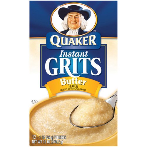 Quaker, Instant Grits, Butter Flavor, 12 Count, 12oz Box (Pack of 3)