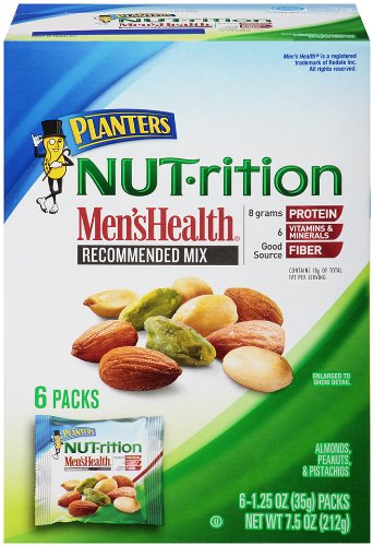 Planters, Nut-rition, Mens Health Mix, 6 Count, 7.5oz Box (Pack of 3)