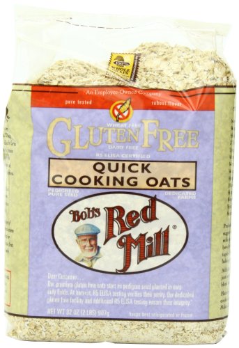 Bob’s Red Mill Gluten Free Quick Cooking Oats, 32-Ounce Bags (Pack of 4)