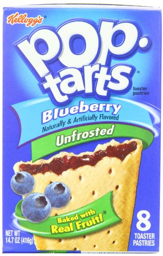 Pop-Tarts, (Not Frosted) Blueberry, 8-Count Tarts (Pack of 12)