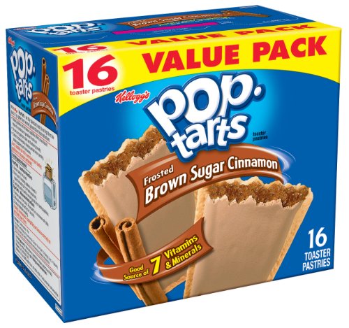 Pop-Tarts, Frosted Brown Sugar Cinnamon, 16-Count Tarts (Pack of 8), Total of 128 Toaster Pastries