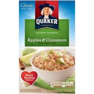 QUAKER INSTANT OATMEAL APPLES & CINNAMON 7 CT ENVELOPES