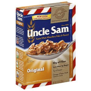 UNCLE SAM BREAKFAST CEREAL ORIGINAL WHOLE WHEAT BERRY AND FLAXSEED FLAKES 10 OZ