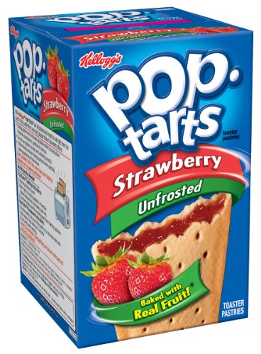 Pop-Tarts, (Not Frosted) Strawberry, 8-Count Tarts (Pack of 12)