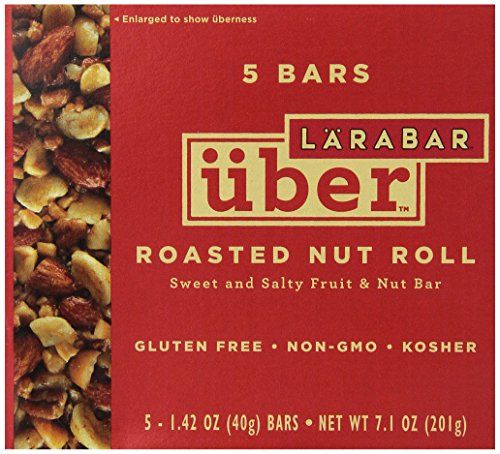 LARABAR Uber, Roasted Nut Roll, Gluten Free, 1.42 oz Bars, (Pack of 5)