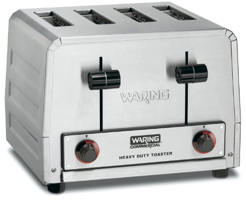 Waring Commercial WCT805B Heavy Duty Stainless Steel 208-volt Toaster with 4 Slots