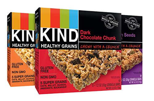 KIND Healthy Grains Granola Bars, Variety Pack, 1.2oz Bars, 15 Count