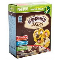 Nestle Koko Krunch Duo, Chocolate and White Chocolate Flavoured Whole Grain Wheat Curls Breakfast Cereal 25-grams Package, 1 Count