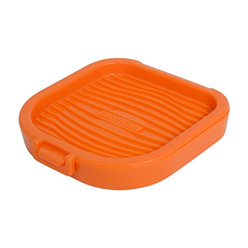 Casabella 4-1/2-Inch Square Silicone Microegg Cooker, Orange