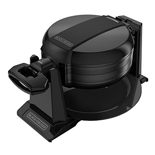 Black+Decker WMD200B Double Flip Waffle Maker, Black