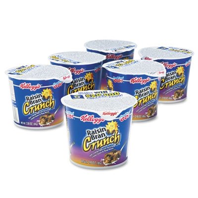 Breakfast Cereal, Raisin Bran Crunch, Single-Serve 2.8Oz Cup, 6/Box