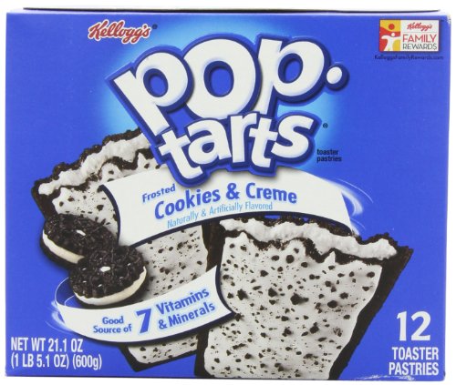 Pop-Tarts, Frosted Cookies & Cream, 12-Count Tarts (Pack of 6), 21.1oz