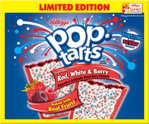 Kellogg’s Pop-tarts Frosted Red White & Berry Toaster Pastries Limited Edition, 12ct 2 Pack