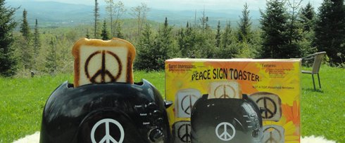 Classic 1960’s Peace Sign Toaster – Make Toast, Not War!