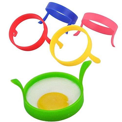 Silicone 2Pcs Kitchen Fried Fry Frier Oven Poacher Pancake Egg Poach Ring Mould