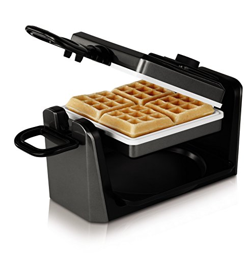 Oster CKSTWF11WC-ECO DuraCeramic Belgian Flip Waffle Maker, White