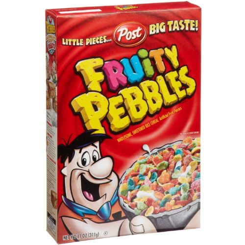 Post Fruity Pebbles Breakfast Cereal, 15 Oz Box (2 Pack)