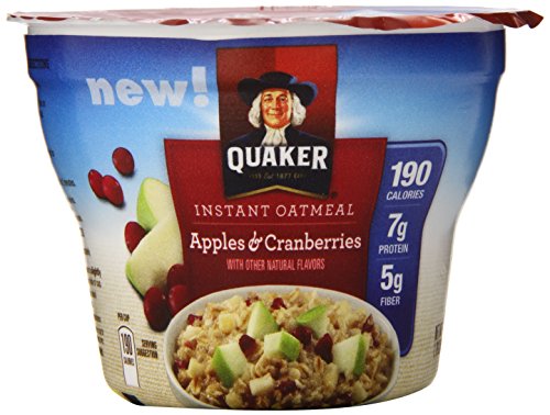 Quaker Instant Oatmeal Instant Oats Express, Apple Cranberry, 1.79 Ounce (Pack of 12)