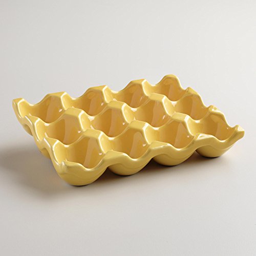 Ceramic Egg Crate 12-cup, Yellow