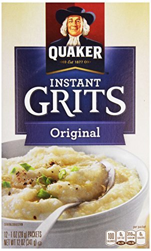 Quaker, Instant Grits, Original, 12 Count, 12oz Box (Pack of 6)