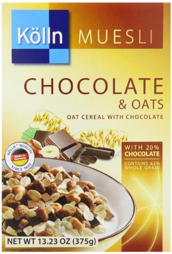 Kolln Cereals Muesli, Chocolate and Oats, 13.23 Ounce (Pack of 7)