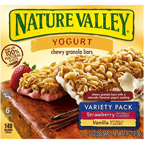 Nature Valley Strawberry/Vanilla Yogurt Chewy Granola Bars Variety Pack, 6 Count (Pack of 6)