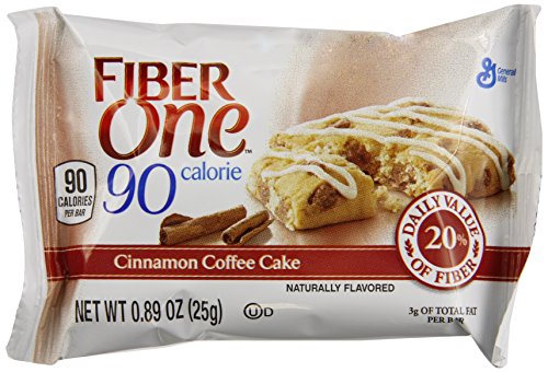 Fiber One 90 Calorie Bar, Cinnamon Coffee Cake, 0.89 Ounce Bar, 6 Count