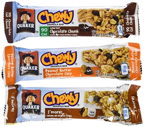 Quaker Chewy Granola Bars, Variety Pack, 0.84oz Bars, 18 Count