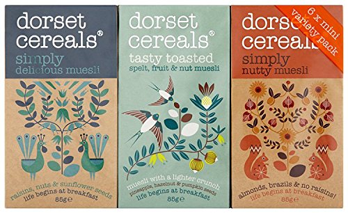 Dorset Cereals Muesli Variety 6 Packs (Pack of 2, Total 12 Packs)