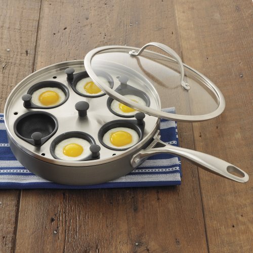CHEFS Hard Anodized Egg Poacher Pan everything