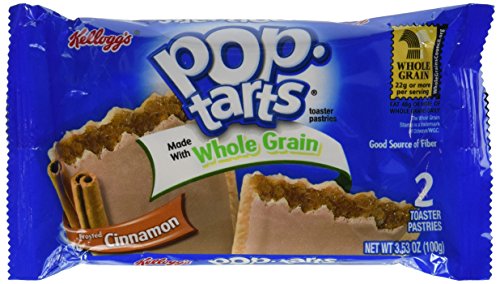 Kellogg’s Whole Grain Frosted Pop-Tart, Cinnamon, 21.1 Ounce (Pack of 72)