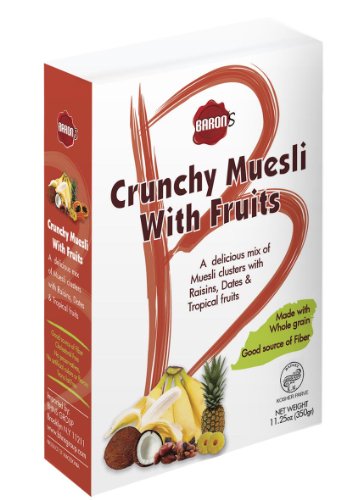 Baron’s Kosher Crunchy Muesli with Fruits 11.25-ounce Box (Pack of 3)