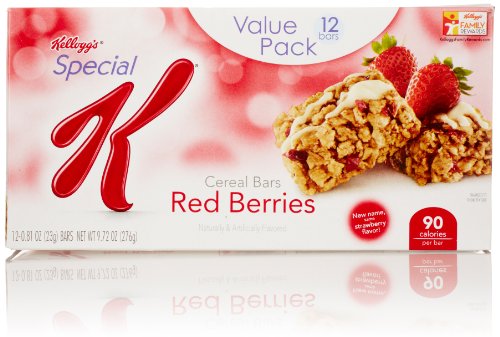 Special K Red Berries Cereal Bar, Strawberry, 12 count