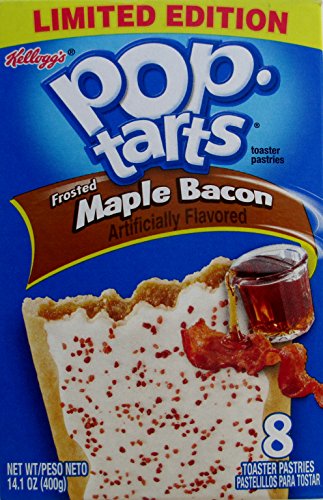 Kelloggs Limited Edition Pop Tarts Frosted Maple Bacon, 2 Boxes of 8 Pastries