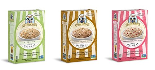 Bakery On Main Gluten Free Non-GMO Instant Oatmeal, Variety Pack, 50g, 6 Count (Pack of 6)