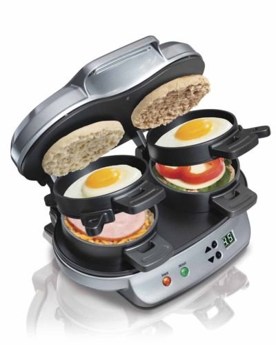 NEW NEW Hamilton Beach 25490 Dual Breakfast Sandwich Maker Kitchen Countertop Press