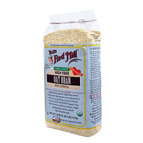 Bob’s Red Mill Organic Oat Bran Hot Cereal, 18-Ounce Bags (Pack of 4)