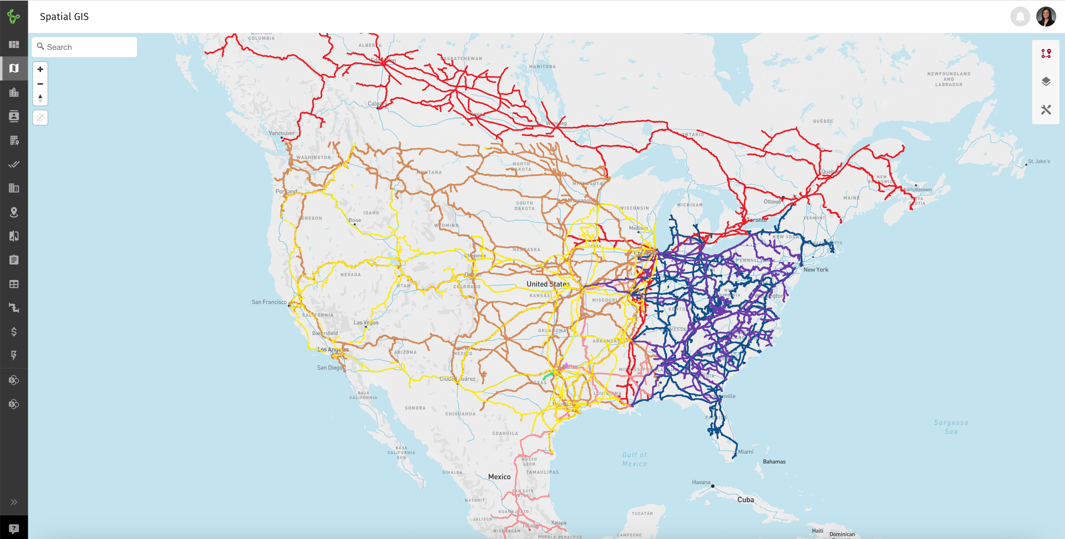 North American Rail Lines 2025 GIS Mapping Advantage N America Rail Lines Spatial GIS 