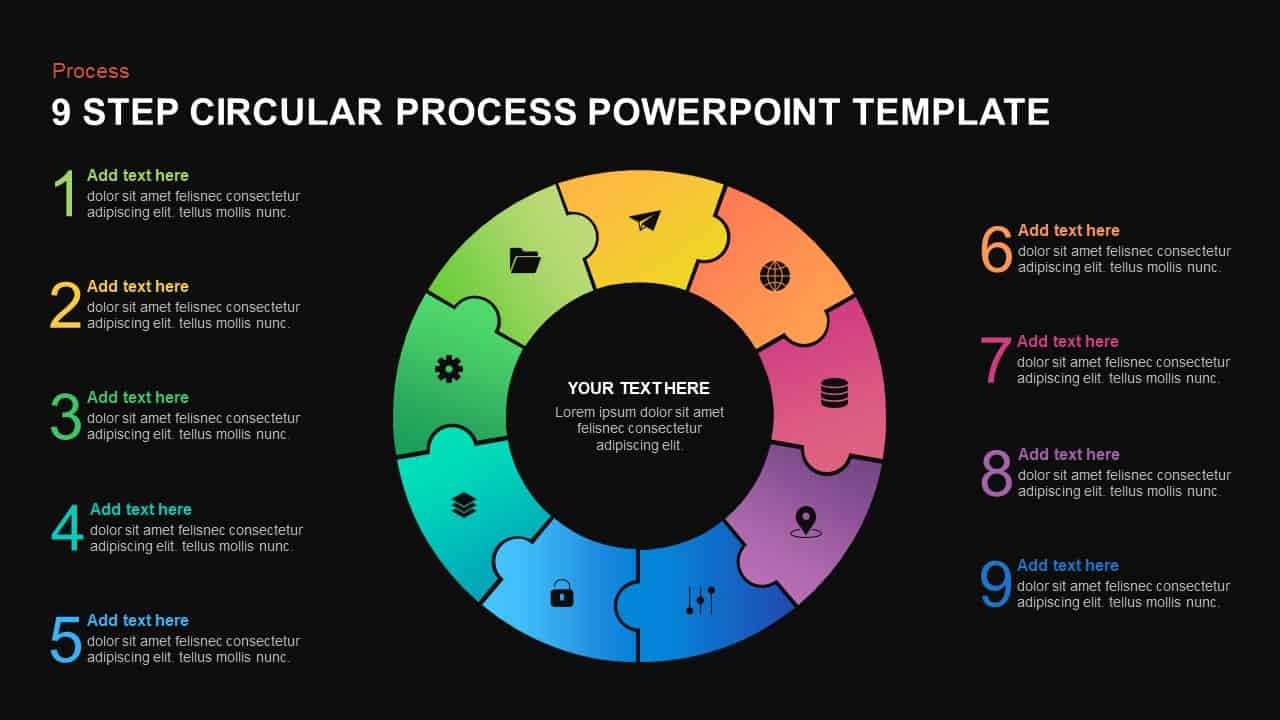 3 To 9 Step Circular Process Powerpoint Templates Slidebazaar