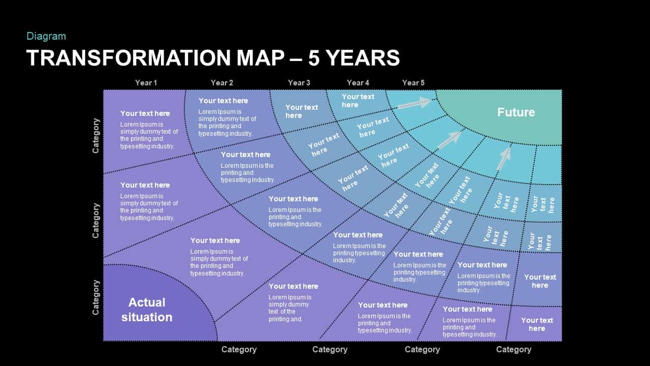 Map PowerPoint Template 2 3 4 5 Year Slidebazaar 5 Year Map Template For PowerPoint 45 