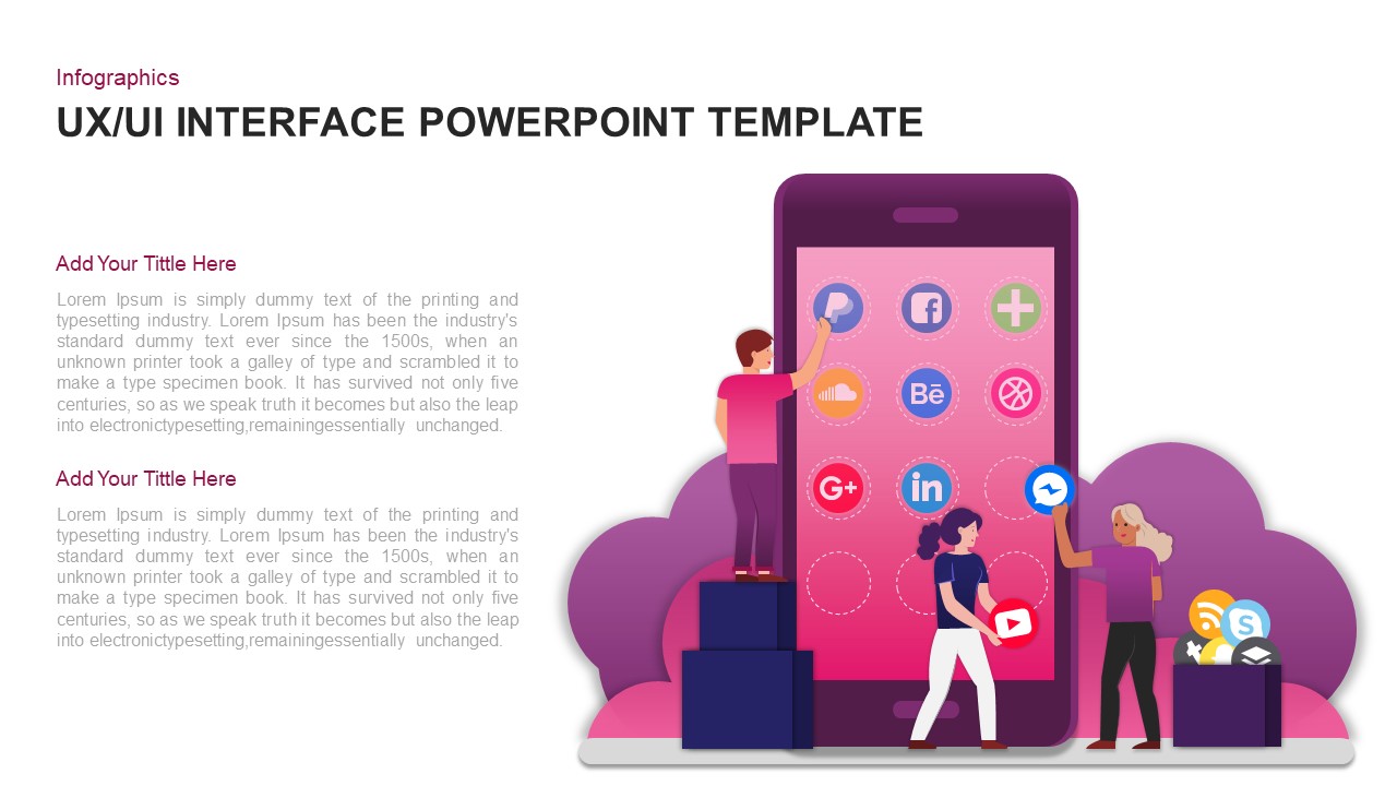 Can you use powerpoint to make a wireframe design. Ui Ux Design Template For Powerpoint And Keynote Slidebazaar Com