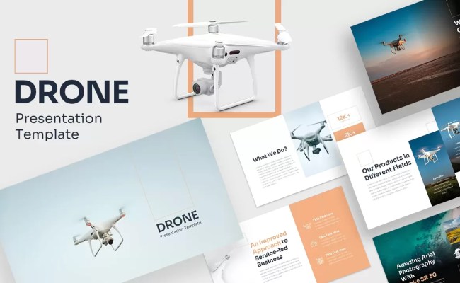 Types Of Drone Powerpoint Template - Free Power Point Template PPT Template